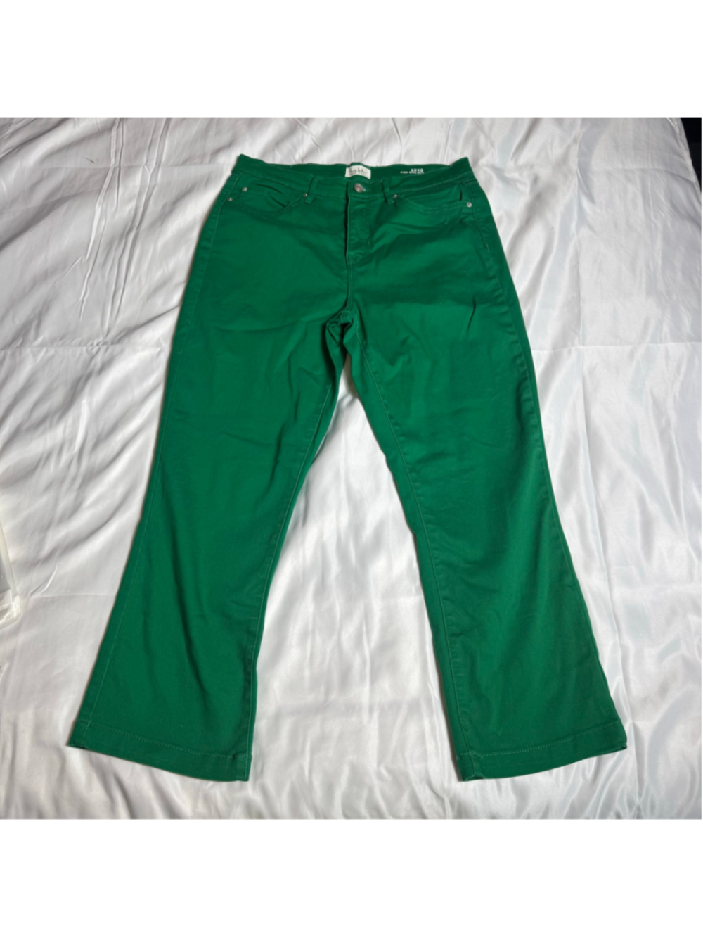 Women's Nicole Miller High Rise Kick Boot Jeans Green Size 12